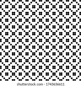 Crosses, circles, pattern. Seamless ornament. Ethnic ornate. Folk design. Geometric image. Tribal wallpaper. Geometrical background. Retro motif. Ethnical textile print. Abstract illustration. Vector.