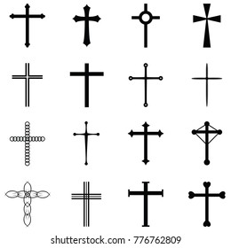 crosses icon set