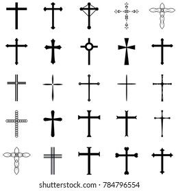 crosses icon set