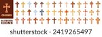 Crosses icon set. Flat style.