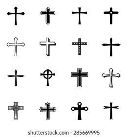 crosses icons set vector illustration For Mobile, Web And Applications