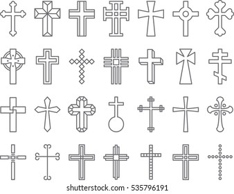 CROSSES outline icons