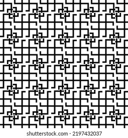 Crosses seamless ornament. Geometric pattern. Folk illustration. Tiles wallpaper. Vector art. Ethnic motif. Tribal backdrop. Geometrical background. Digital paper, textile print, web design, abstract