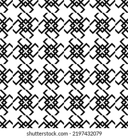 Crosses seamless ornament. Geometric pattern. Folk illustration. Tiles wallpaper. Vector art. Ethnic motif. Tribal backdrop. Geometrical background. Digital paper, textile print, web design, abstract