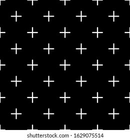 Crosses seamless pattern. Ethnic background. Cross shapes illustration. Tribal wallpaper. Folk image. Tribe motif. Ancient mosaic. Geometric ornament. Digital paper, textile print. Vector artwork