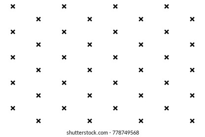 Crosses simple minimalist decorative geometrical vector pattern