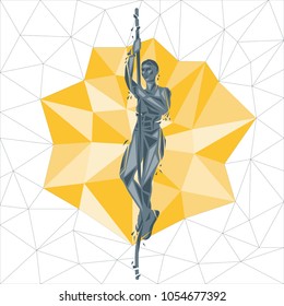 Crossfit concept. Vector silhouettes of woman doing fitness and crossfit workouts in many different position. Active and healthy life concept