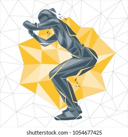 Crossfit concept. Vector silhouettes of woman doing fitness and crossfit workouts in many different position. Active and healthy life concept