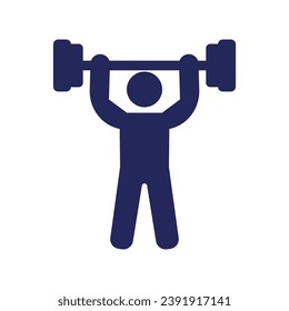 CrossFit, functional fitness, high-intensity workouts,  icon  isolated on white background vector illustration Pixel perfect

