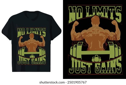 Crossfit Gym Fitness T-Shirt Design