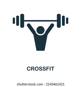 Crossfit Icon. Monochrome Simple Crossfit Icon For Templates, Web Design And Infographics