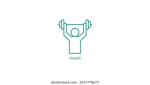 CrossFit Icon - Vector Illustration for High-Intensity Fitness and Strength Training