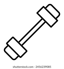 Crossfit Vector Line Icon Design