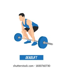 CrossFit workout training. Sport man training heavy barbell deadlift exercise in the gym for healthy beautiful body shape motivation.
