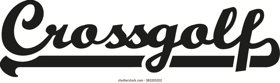 Crossgolf typographic treatment
