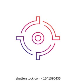 cruzado, objetivo, diseño vectorial moderno objetivo