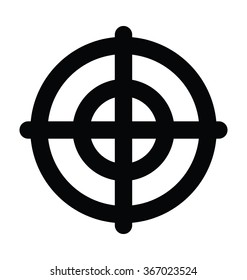 Crosshair Bold Line Vector Icon