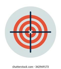 Crosshair Colored Vector Illustration 