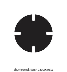 Crosshair Flat Icon Design Vector