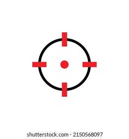 Crosshair-Flachbild-Symboldesign, Vektorgrafik