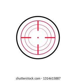 Crosshair flat vector icon. Modern illustration of crosshair symbol for web design .
