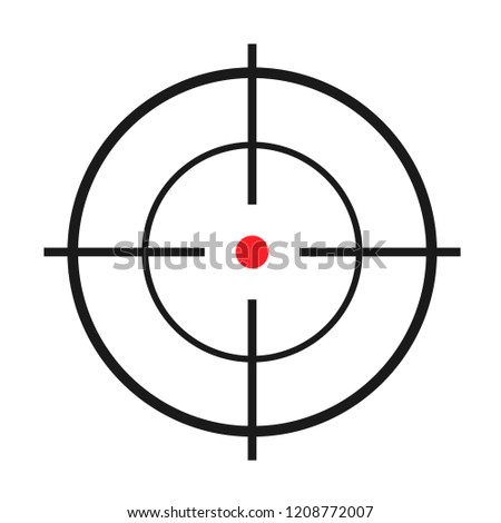 Crosshair flat vector icon. Modern illustration of crosshair symbol for web design .