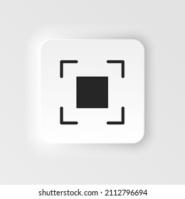 Crosshair, icono del vector de enfoque. Ilustración de estilo neumórfico de elemento simple Crosshair, icono del vector de enfoque. Ilustración vectorial de concepto de material.