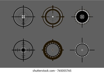 Crosshair (gun Sight), Target Icons Set