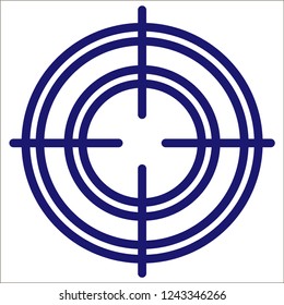 Crosshair icon. Flat illustration of crosshair vector icon for web design