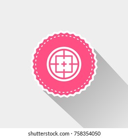 crosshair icon with long shadow