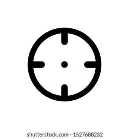 Crosshair icon. Outline crosshair vector icon for web design isolated on white background