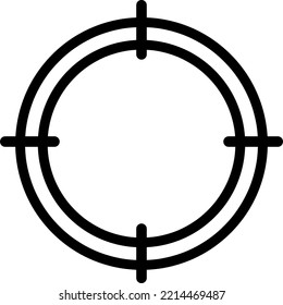 Crosshair icon. Outline crosshair vector icon for web design isolated on white background.eps