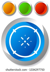 Cross-hair icon. Precision, accuracy, efficency concept icon