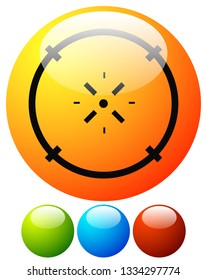 Cross-hair icon. Precision, accuracy, efficency concept icon