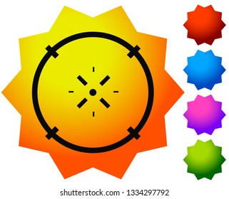 Cross-hair icon. Precision, accuracy, efficency concept icon