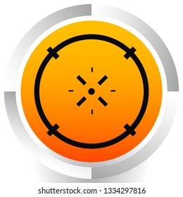 Cross-hair icon. Precision, accuracy, efficency concept icon
