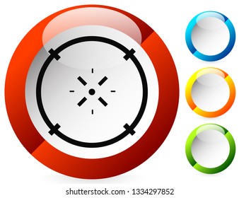 Cross-hair icon. Precision, accuracy, efficency concept icon