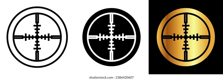 The Crosshair icon symbolizes precision, aiming, and accuracy. It's often used in various contexts such as targeting, shooting, gaming, and design to represent focus and pinpoint accuracy.