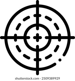 crosshair icon. Thin Linear Style Design Isolated On White Background