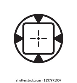 Crosshair icon. Vector illustration. 