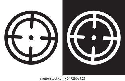 Crosshair icon.  Vector illustration. EPS 10