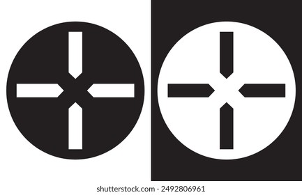 Crosshair icon.  Vector illustration. EPS 10