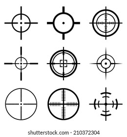 Crosshair Icons Set Stock Vector (Royalty Free) 210372304 | Shutterstock