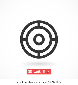 crosshair .line vector icon