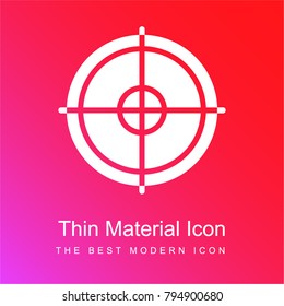 Crosshair red and pink gradient material white icon minimal design