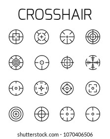 Crosshair Related Vector Icon Set Wellcrafted Stock Vector (Royalty ...