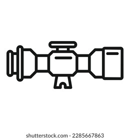 Crosshair-Scope-Symbol umreißt Vektorgrafik. Anblick. Querstruktur