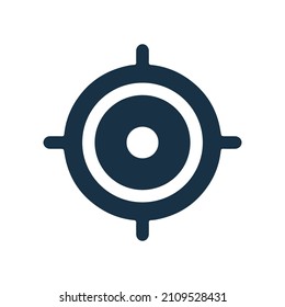 Crosshair shooting or goal icon