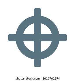 Crosshair Sign Icon. Target Aim Symbol