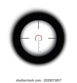 Crosshair Of Sniper Scope Viewfinder. Aiming Cross Of A Gun Optics.